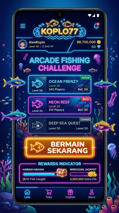 Galeri pratinjau visual koplo77 build APK resmi terbaru